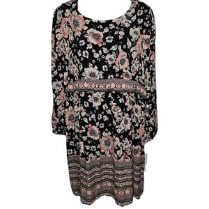 NWT Wallflower Jeans Floral Prairie Long Sleeve Dress